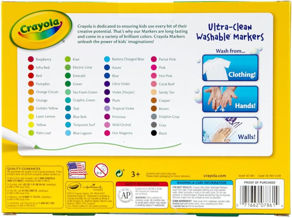 Crayola Ultra Clean Fine Line Washable Markers (40ct)