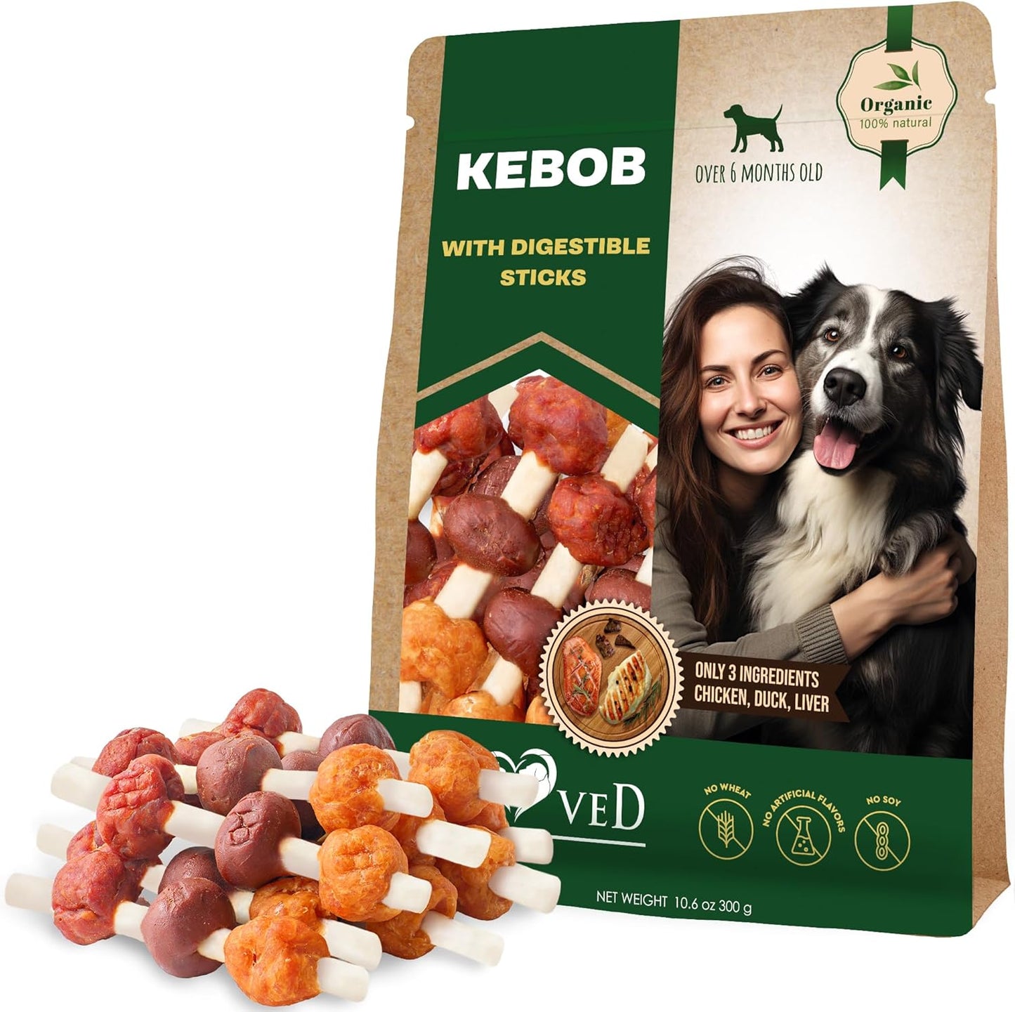 Beloved Pets Kabobs Dog Treats with Duck